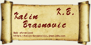 Kalin Brašnović vizit kartica